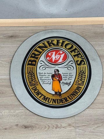 Grote vintage reclamespiegel – Brinkhoff’s No.1 Dortmunder, Antiek en Kunst