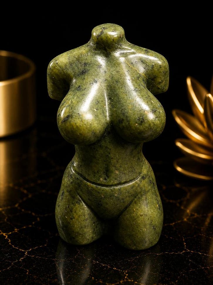 Natural Green Jade Female Torso Carving – 6 cm Handcrafted C, Bijoux, Sacs & Beauté, Accessoires Autre, Envoi