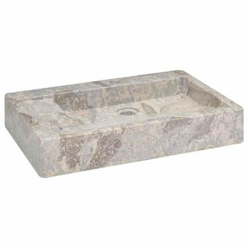 vidaXL Gootsteen 58x39x10 cm marmer grijs, Verzenden