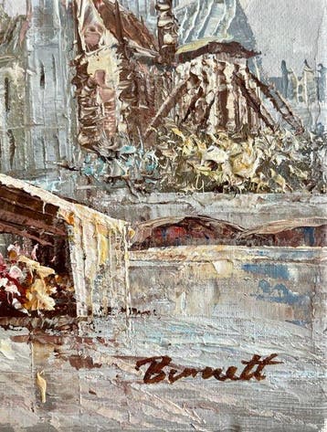 Caroline Burnett (1877-1950) - Scène de rue parisienne