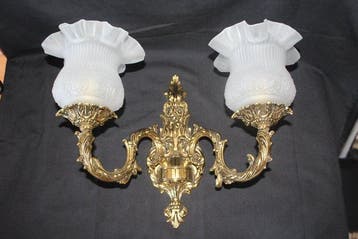 Riper - Wandkandelaar - Verguld brons