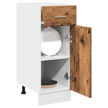 vidaXL Onderkast met lade Lyon 30x46x81,5 cm bewerkt hout, Huis en Inrichting, Verzenden, Nieuw