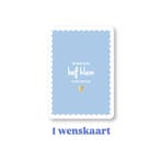 1 Wenskaart Kaartje - Welkom lief klein mannetje - blauw..., Ophalen of Verzenden, Nieuw