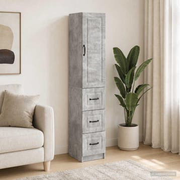 vidaXL Kast Set 2 st 33 x 34,5 x 87 cm Bewerkt hout, Verzenden