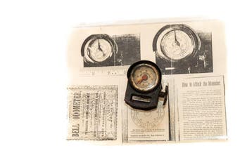 Antieke Amerikaanse odometer Davis, Stebbins &...