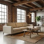 Leren hoekbank Match - 2.5-zits arm links + Longchair arm, Ophalen of Verzenden