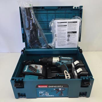 Makita DHP451RTJ Combi Hammer Drill Incl. 2 Accus en Lader, Doe-het-zelf en Bouw, Ophalen of Verzenden, Nieuw