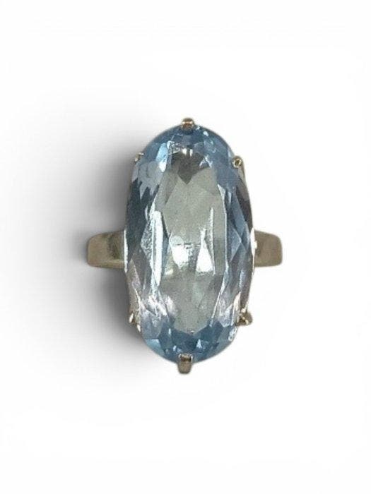 Bague - 18 carats Or blanc Aigue-marine, Bijoux, Sacs & Beauté, Bagues