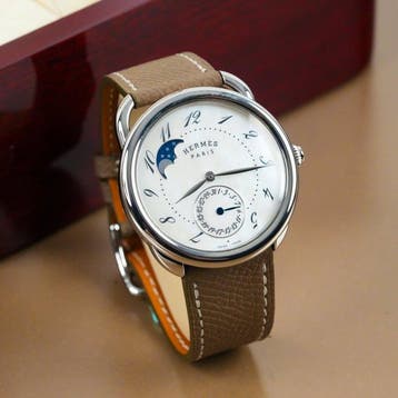 Hermès - Arceau Petite Lune MoonPhase - AR7M.510 (sg.120) -, Nieuw