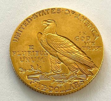 Verenigde Staten. 5 Dollars 1908 - Indian Head