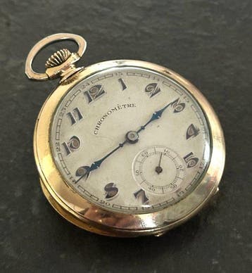 Chronomètre - Montre de poche - Boîtier en plaqué or -, Bijoux, Sacs & Beauté