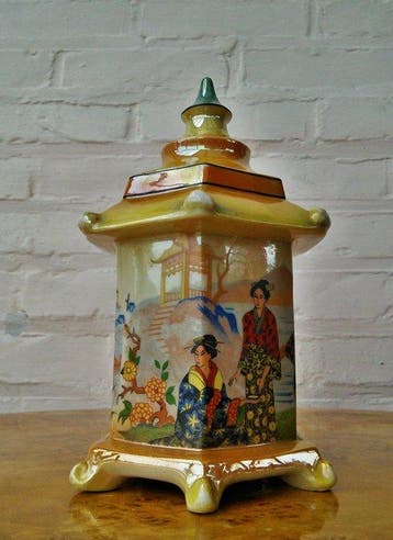 Lampe de table de chevet - Veilleuse Art Déco Japonisme,