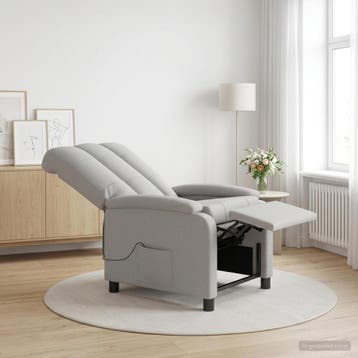vidaXL Massage Relaxstoel Wolkgrijs Stof, Verzenden, Nieuw