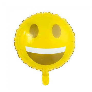 Helium Ballon Emoji Glimlach 45cm leeg, Verzenden