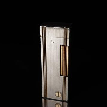 Dunill - Two-Tone Vertical Lines Pattern Rollagas Lighter -, Nieuw