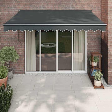 vidaXL Luifel uittrekbaar 3,5x2,5 m stof en aluminium, Verzenden, Nieuw