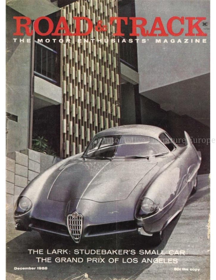 1958 ROAD AND TRACK MAGAZINE DECEMBER ENGELS, Boeken, Auto's | Folders en Tijdschriften