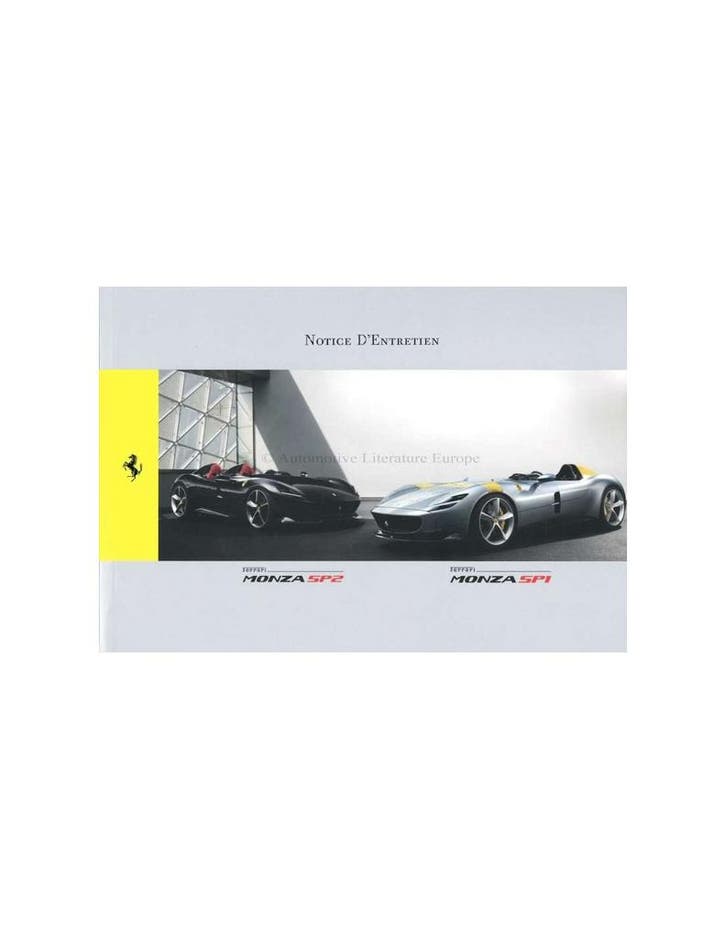 2019 FERRARI SP1 & SP2 MONZA INSTRUCTIEBOEKJE FRANS, Autos : Divers, Modes d'emploi & Notices d'utilisation, Enlèvement ou Envoi