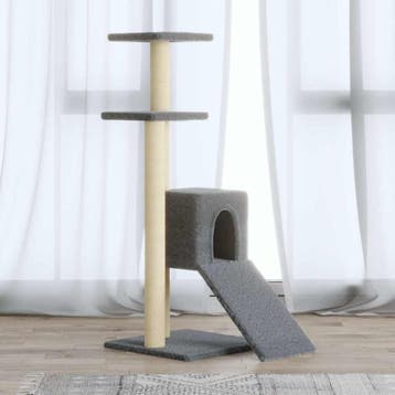 vidaXL Kattenmeubel met sisal krabpalen 92 cm lichtgrijs, Verzenden