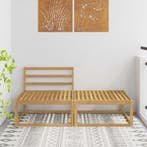 vidaXL 2 Stuk Buiten Voetenbank Polyester Wit, Verzenden, Nieuw