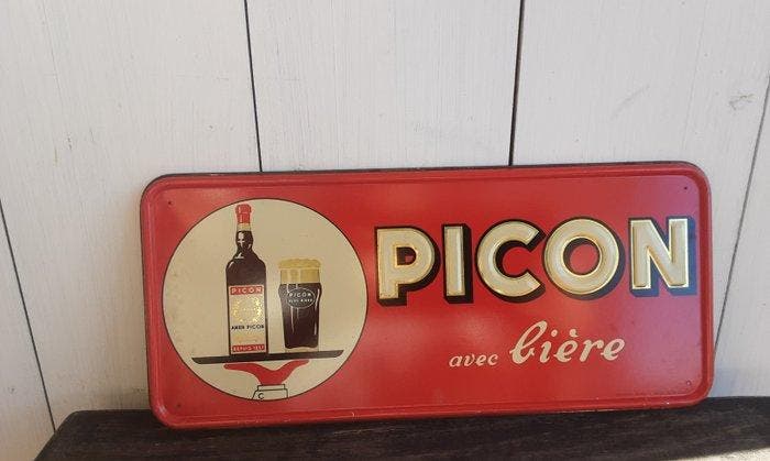 Picon Biere - Enseigne publicitaire - Métal, Antiquités & Art, Antiquités | Assiettes décoratives & Carrelages