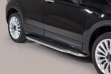Side Bars | geschikt voor Fiat | 500X 15- 5d suv. | RVS rvs, Verzenden