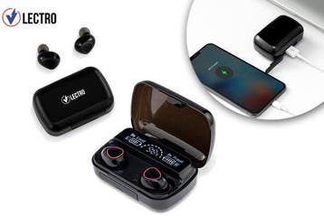 2dekans | Vlectro - Set Bluetooth oortjes met oplaadetui om, Ophalen of Verzenden, Nieuw