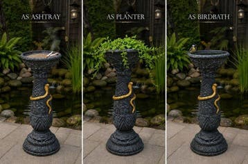 Bloempot - mgo - Asbak/Planter/Vogelsbadje