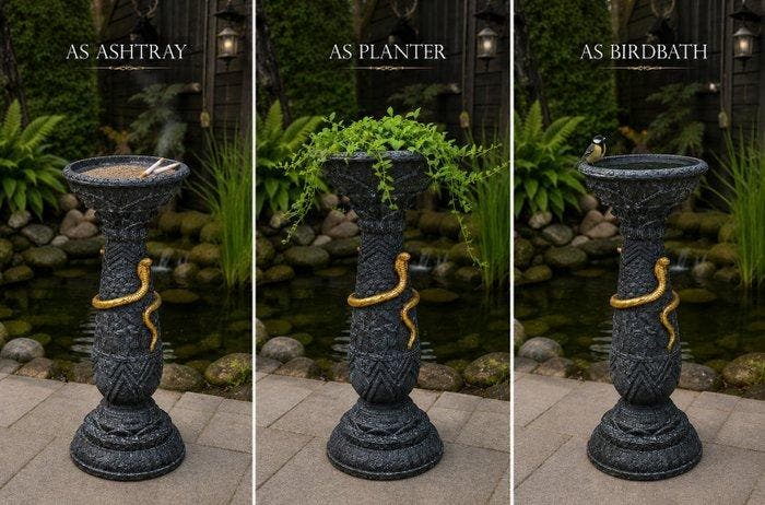 Bloempot - mgo - Asbak/Planter/Vogelsbadje, Antiek en Kunst, Curiosa en Brocante