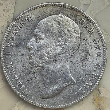 Nederland. Willem II. 1/2 Gulden 1848 (Zonder minimumprijs)