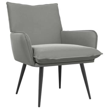 vidaXL Fauteuil Lichtgrijs fluweel, Verzenden, Nieuw