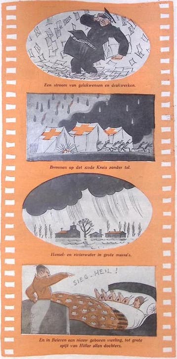 Het jaar begint in overvloed op spotprent (lijst optie), Verzenden