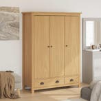vidaXL Kledingkast Hill 3 deuren 127x50x170 cm massief, Huis en Inrichting, Kasten | Kleerkasten, Verzenden, Nieuw
