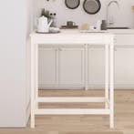 vidaXL Bartafel 100x50x110 cm massief grenenhout wit, Verzenden, Nieuw