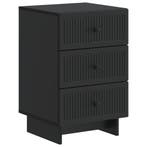 vidaXL Nachtkastje met lade Zwart 43 x 41 x 66,5 cm Bewerkt, Huis en Inrichting, Slaapkamer | Nachtkastjes, Verzenden, Nieuw