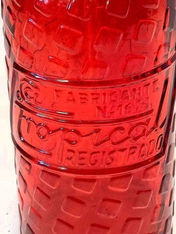Bouteille - Siphon rouge la tropical, Antiquités & Art