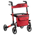 Sky Special Edition lichtgewicht rollator - Rood, Ophalen of Verzenden
