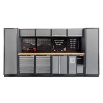 Complete Werkplaatsinrichting, werkbank houten blad,, Ophalen of Verzenden, Nieuw