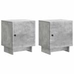 vidaXL Nachtkastje 2 pcs Betongrijs 43 x 34,5 x 50 cm, Huis en Inrichting, Slaapkamer | Nachtkastjes, Verzenden, Nieuw