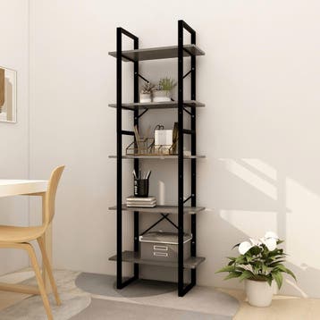 vidaXL Boekenkast met 5 schappen 60x30x175 cm massief, Verzenden, Nieuw