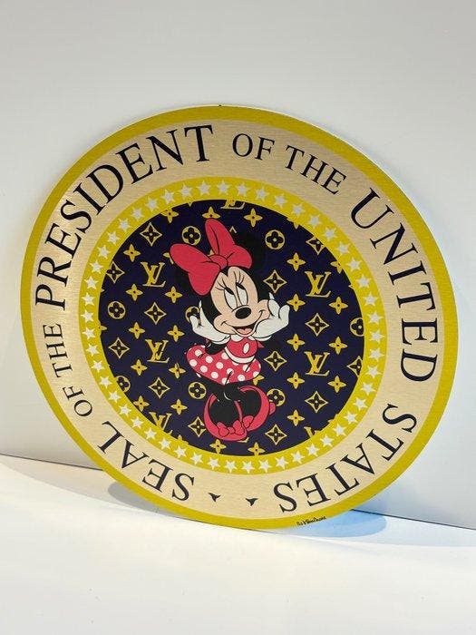 Rob VanMore - President Minnie X LV Circle - 50cm, Antiek en Kunst, Kunst | Schilderijen | Modern