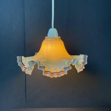 Lamp - Art Nouveau-hanglamp - Frankrijk - Opaline glas