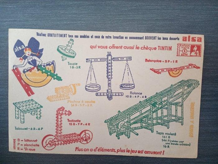 Tintin - Ensemble de 9 documents et objets - Eerste druk, Boeken, Stripverhalen