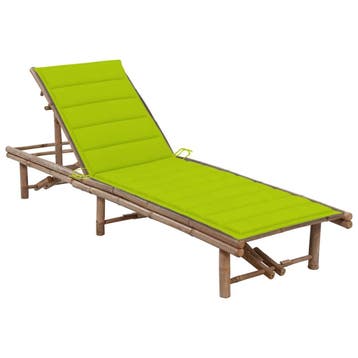 vidaXL Ligbed met kussen bamboe, Verzenden