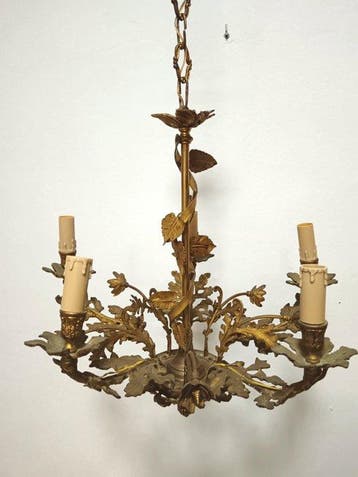 Lamp - Hanglamp in boeketvorm, boeket. Antieke hanglamp met, Nieuw