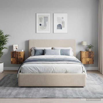 vidaXL Muurbevestigde Nachttafel 2 st Oud hout 33 x 34,5 x, Verzenden, Nieuw