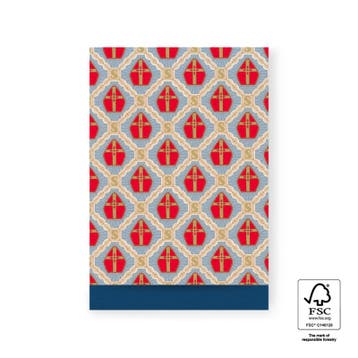 5 cadeauzakjes mijter 17x25cm sinterklaas (Per 5 stuks), Ophalen of Verzenden, Nieuw, Cadeauzakje