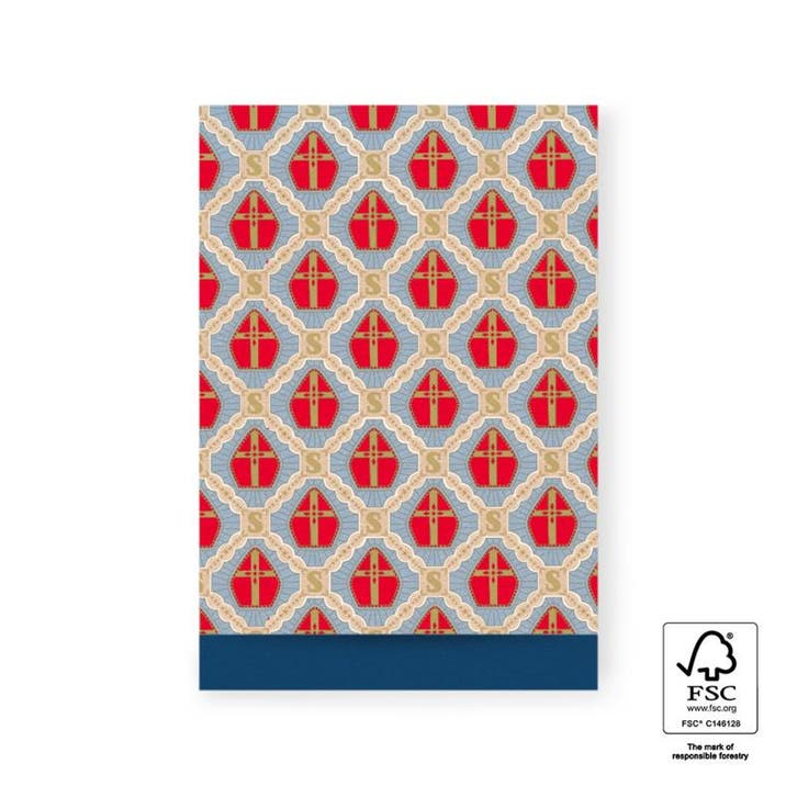 5 cadeauzakjes mijter 17x25cm sinterklaas (Per 5 stuks), Diversen, Cadeauverpakkingen, Cadeauzakje, Nieuw, Ophalen of Verzenden