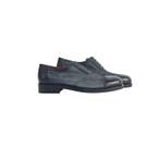 TESTONI - 8 UK - 42 IT - Oxford Shoes Blue Plain Calf Suede, Nieuw