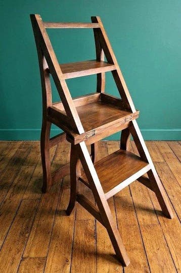 Bibliothèque - Bois - chaise